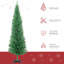 ? Décoration de Noël? Arbre de Noël artificiel, arbre de Noël mince avec 294 pointes de branches réalistes et support en plastique-1693772698