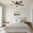 46" Low Profile Black Indoor Ceiling Fan With Light And Remote-1615887452-1615887453