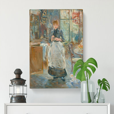In The Dining Room by Berthe Morisot - Wrapped Canvas