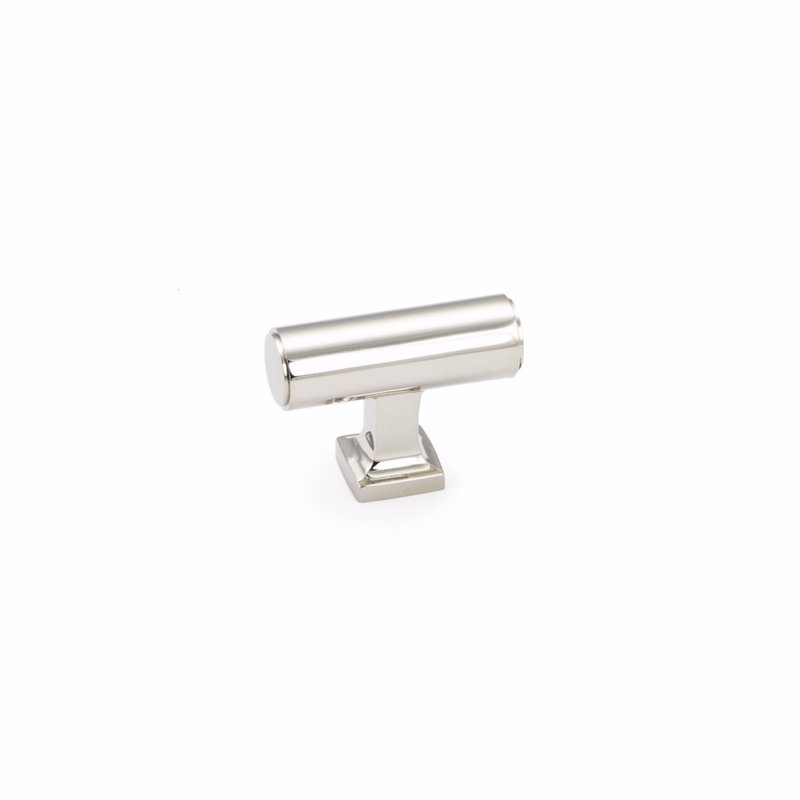 Haniburton Cylindrical Knob, Polished Nickel