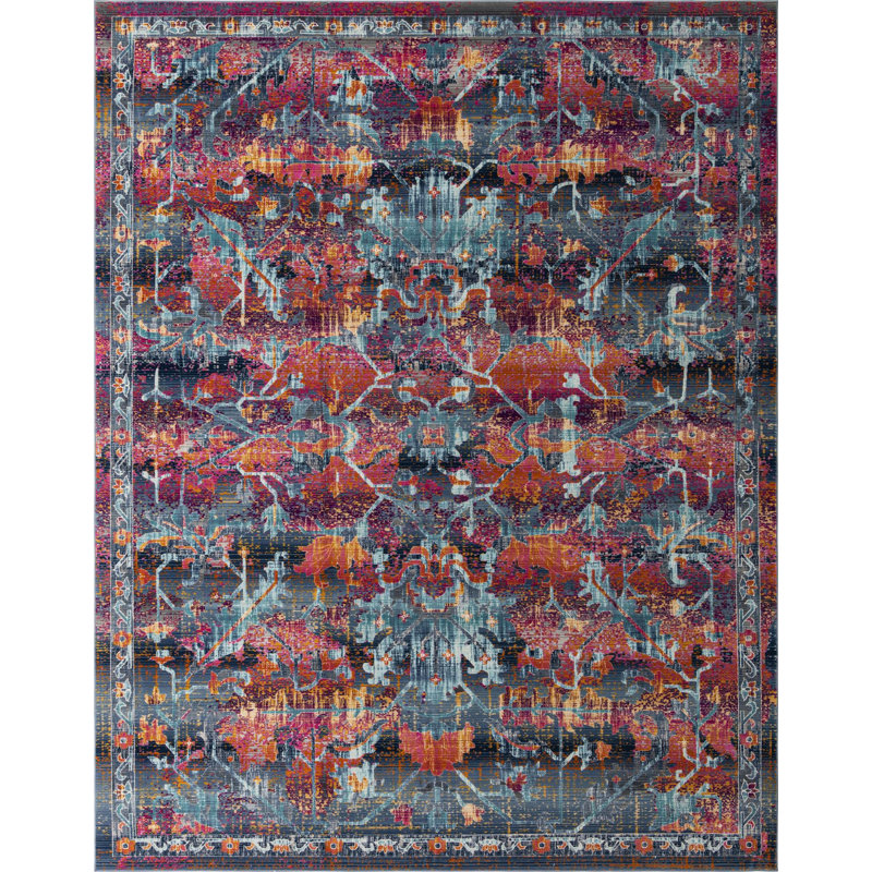 Floral Indoor Rug, Rectangle 8' x 9'10"