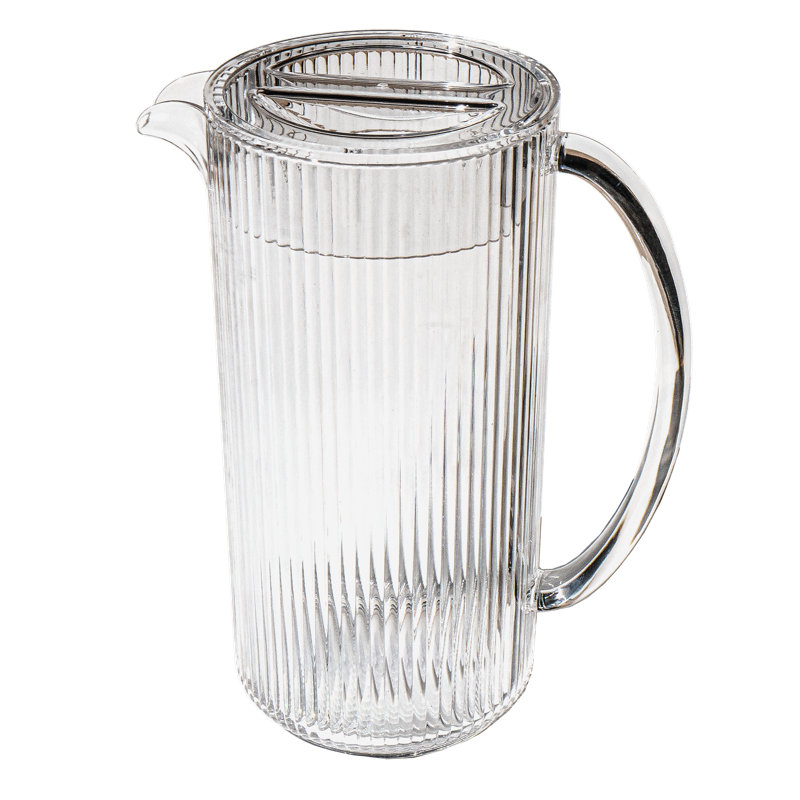 Mesa Clear Jumbo Drinkware 5pcs Set, 1 Mesa Pitcher with Lid (3280ml), 4 Jumbo Drinkwares (675ml/pc)
