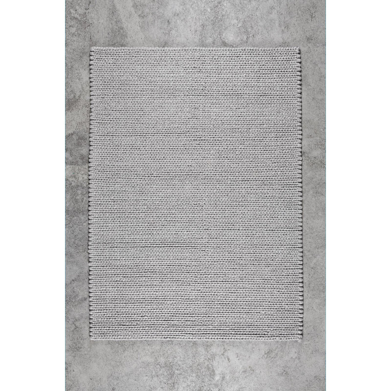 Solid Colour Hand Woven Area Rug, Rectangle 200 x 300cm