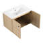 Meuble-lavabo de salle de bain 30 po - Contreplaqué de chêne, lavabo en céramique, 2 portes, grande capacité de rangement, facile à assembler en contreplaqué, volume généreux, travaux d'assemblage simples-247637129