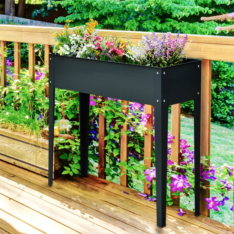 Lit de jardin surélevé en métal Outsunny