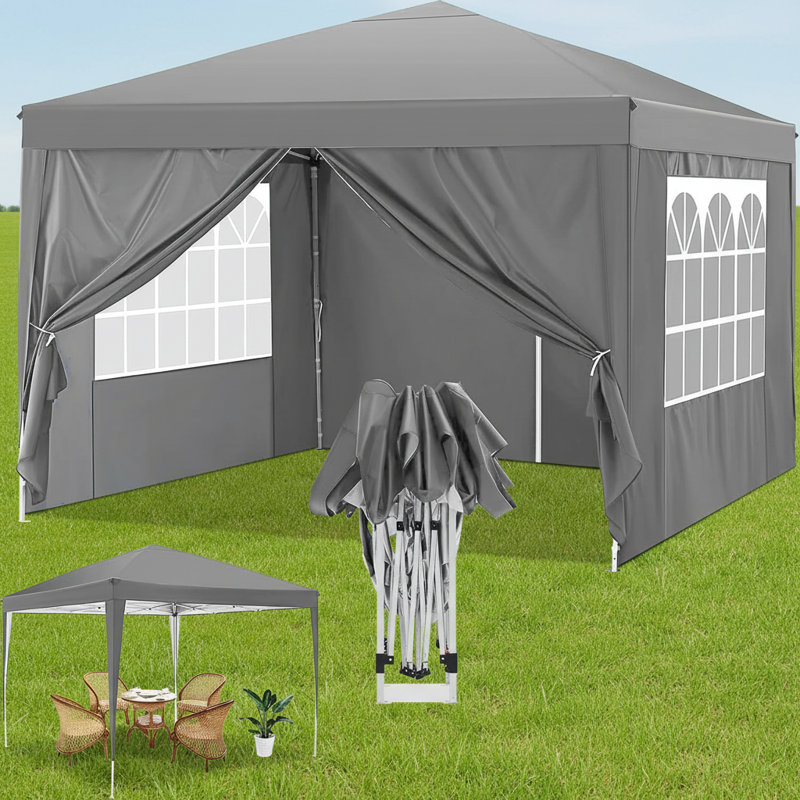 Auvent pliable 10 x 10 pi, Gris