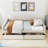 Full Size Linen Upholstered  Daybed With Two Drawers And Slats
