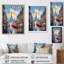 «Coral Gray City Prague Popart», reproduction sur toile-1294948381-1294948382