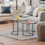 Aniyiah 2PC Round Nesting Tables Grey