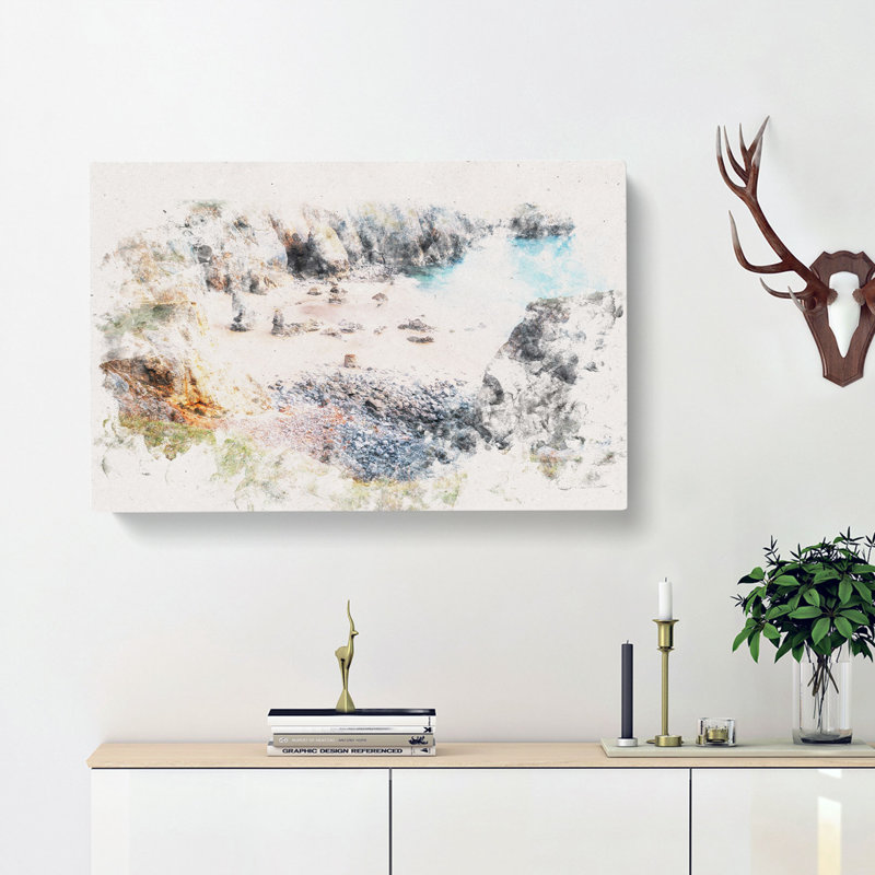 Flimstone Bay In Wales - Wrapped Canvas, 60cm H x 91cm W x 3cm D