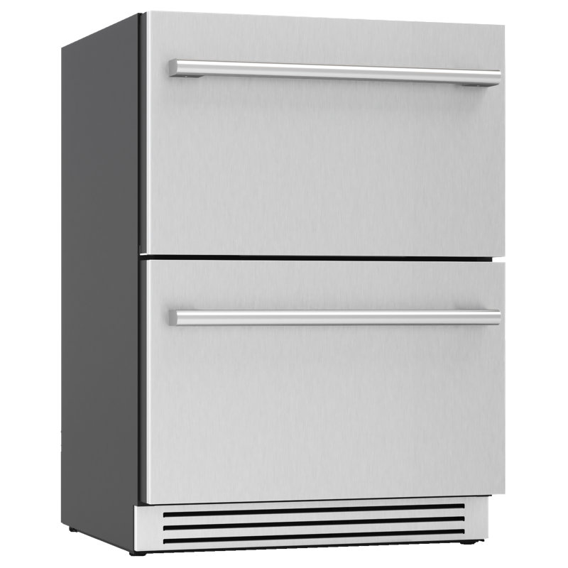 Zephyr Presrv 24" Built-In Stainless Steel Dual Zone Refrigerator Freezer Drawers