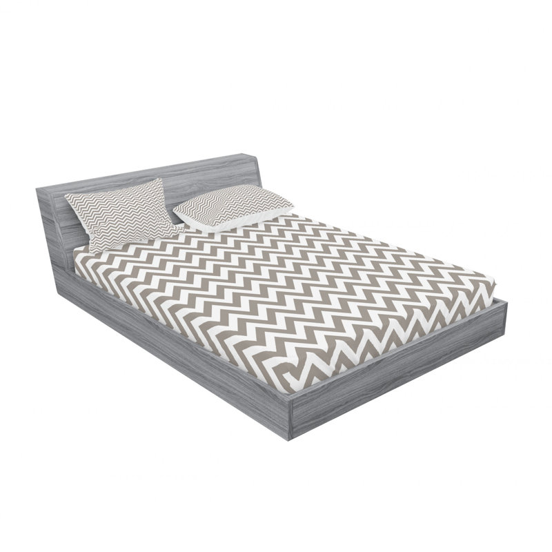 Microfiber Chevron Sheet Set, Queen Sheet Set with Pillowcase