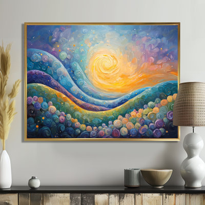 «Celestial Bloom Fauvism Plain Of Lavender II», reproduction d'art sur toile encadrée