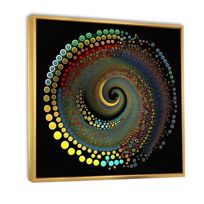 Iridiscdent pointillism spiral sur toile