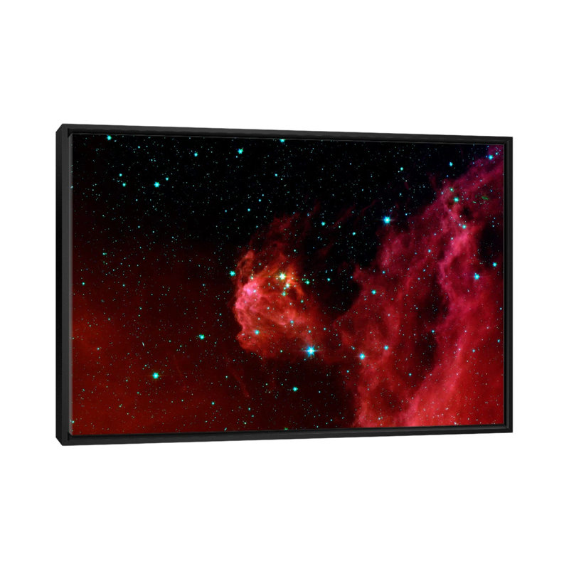 Art sur toile Caleigha, H 18 po x l 26 po x P 1,5 po, Toile encadrée noire, Aucun mat