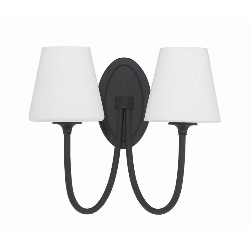 Applique à bras en acier, Forgé noir