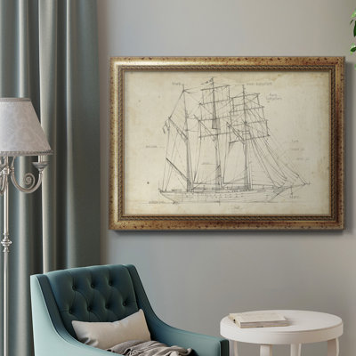 Voilier I - Cadre photo, reproduction d'art sur toile