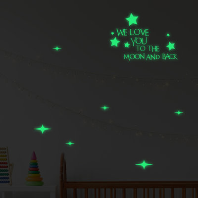 Glowing Star Letters Wall Sticker