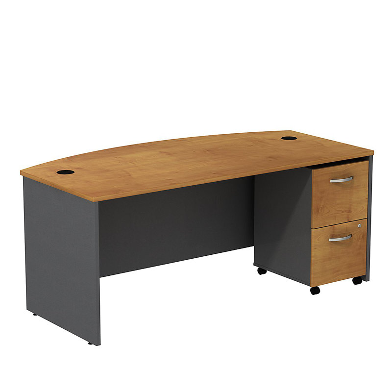 Bureau d'écriture Office 500 Collection, Cerisier naturel/gris graphite
