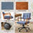 Upholstered Swivel Home Office Desk Chair-1400671505