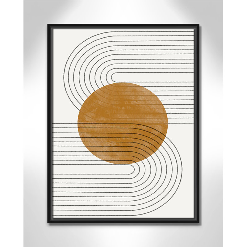 Échos courbés par Miuus Studio, Framed Canvas, Cadre flottant noir, L 19,5 po x H 25,5 po