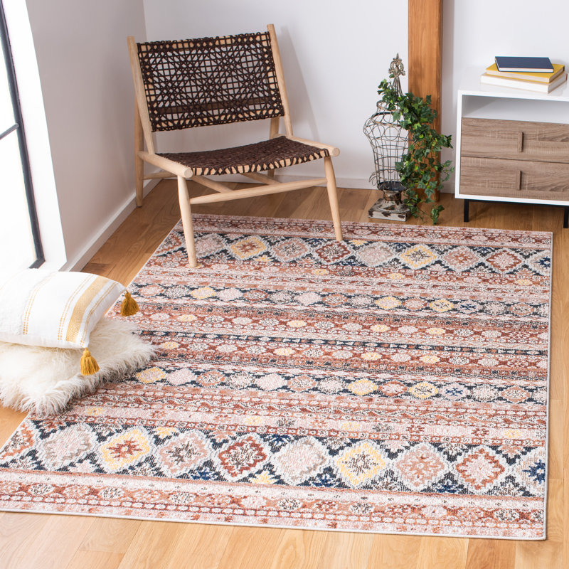 Tapis à motif géométrique Khris Performance, Rectangle 9 pi x 12 pi
