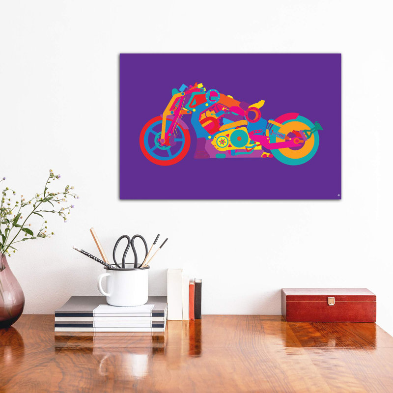 "P51" par Yoni Alter, reproduction d'art graphique sur toile, Toile tendue, H 40 po x l 60 po x 1,5 po