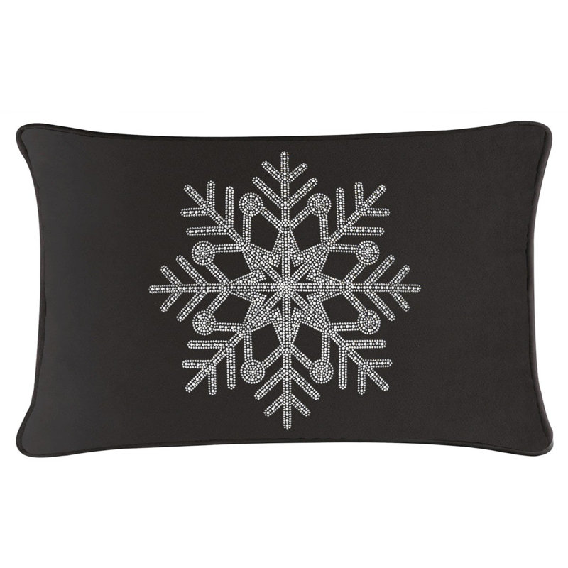 Coussin Sparkles Home | Strass et fausses perles | Rembourrage en plumes | Couleurs personnalisables, Velours noir