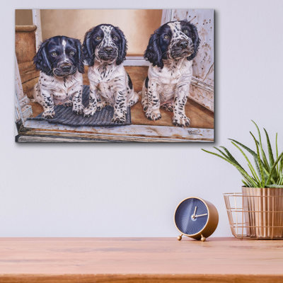  'Delene Puppies' by Delene Lambert Acrylic Glass Wall Art, 16" x 12"