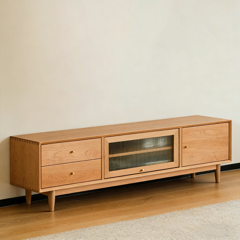Meuble télé Modern Burlywood, H 19,69 po x L 70,87 po x l 15,75 po