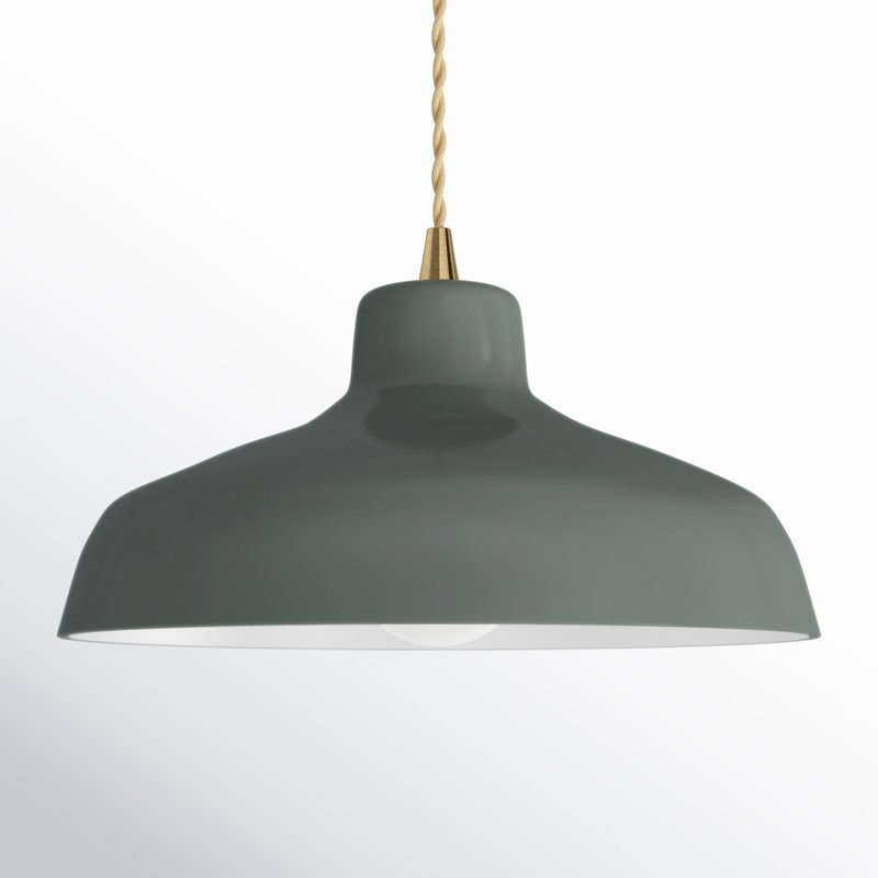 Gela 1 - Light Dome Pendant, Antique Brass, 6.25" H x 13.5" W x 13.5" D