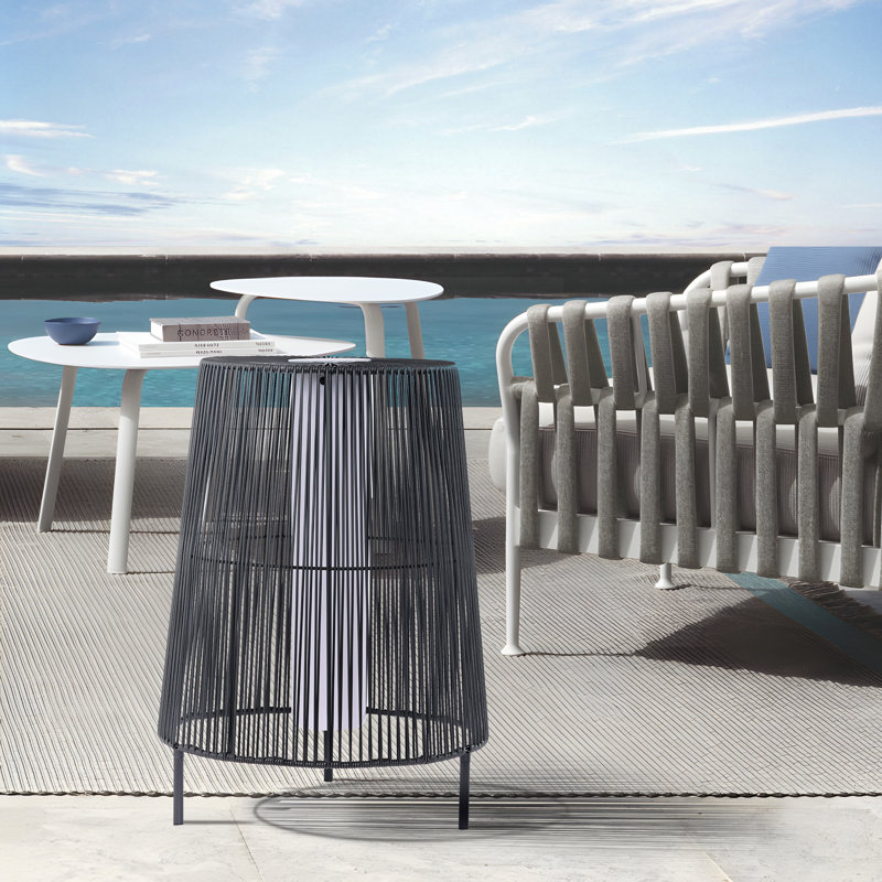 Freida Solar Powered Floor Lamp, Charcoal