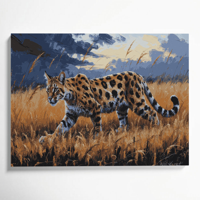 Art animalier sur toile brun, H 11 po x l 14 po