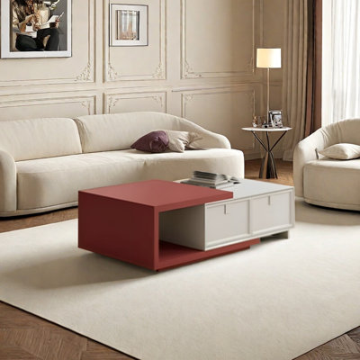Table basse en bois massif extensible