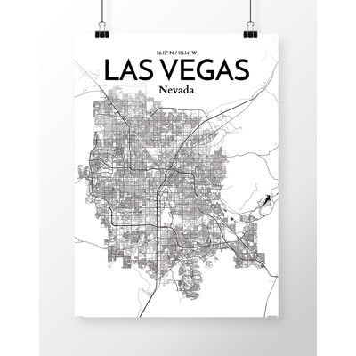 Las Vegas City Map - Panoramic Graphic Art
