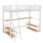 Lit mezzanine en métal avec bureau-576086303