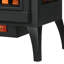 Foyer électrique 24 po, foyer infrarouge autoportant avec flamme de bûches réaliste, température réglable, protection contre la surchauffe, 1000 W / 1500 W, noir