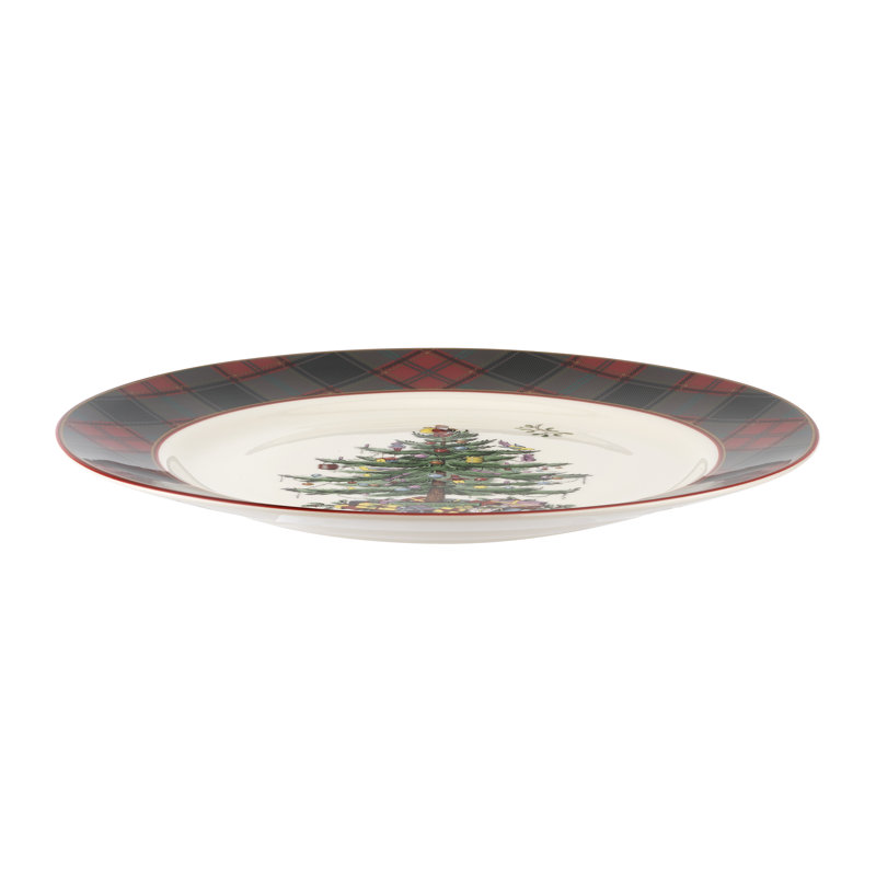 Spode Christmas Tree Tartan 11" Dinner Plate