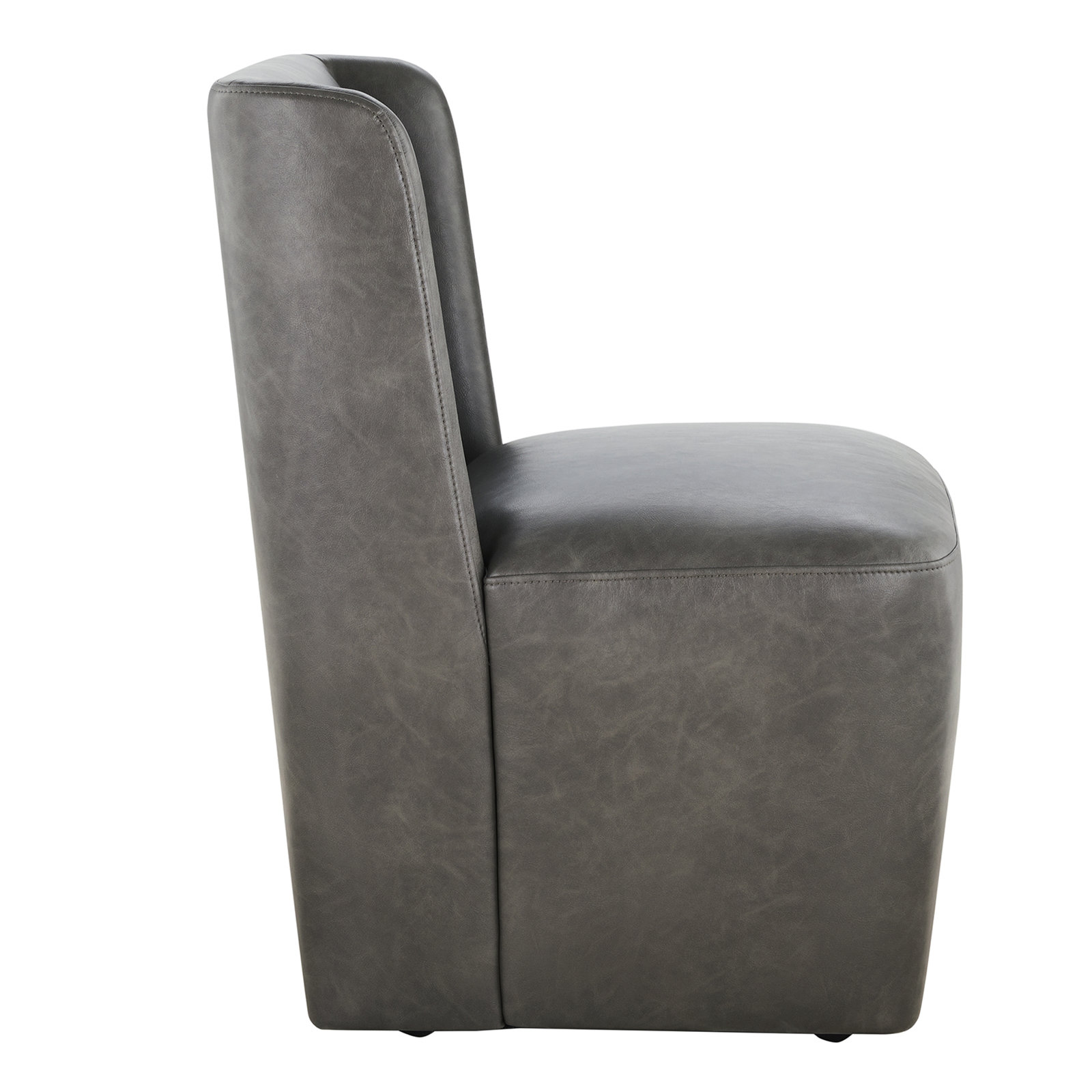 Ardeth Upholstered Side Chair, Copley Slate Faux Leather, 33" H x 23.23" W x 26" D