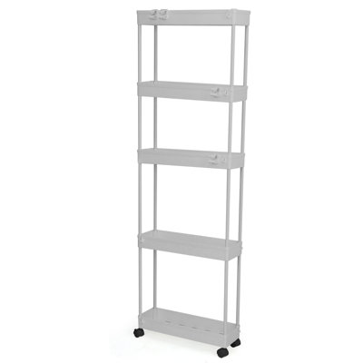 5-tier Ultra-thin RollingStorage Cart,Easy to Install & Durable,Mobile & Stable,can be Used for Storage in Small Spaces