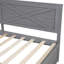 Lit de jour simple en bois avec 2 tiroirs et garde-corps rustique-1388398644