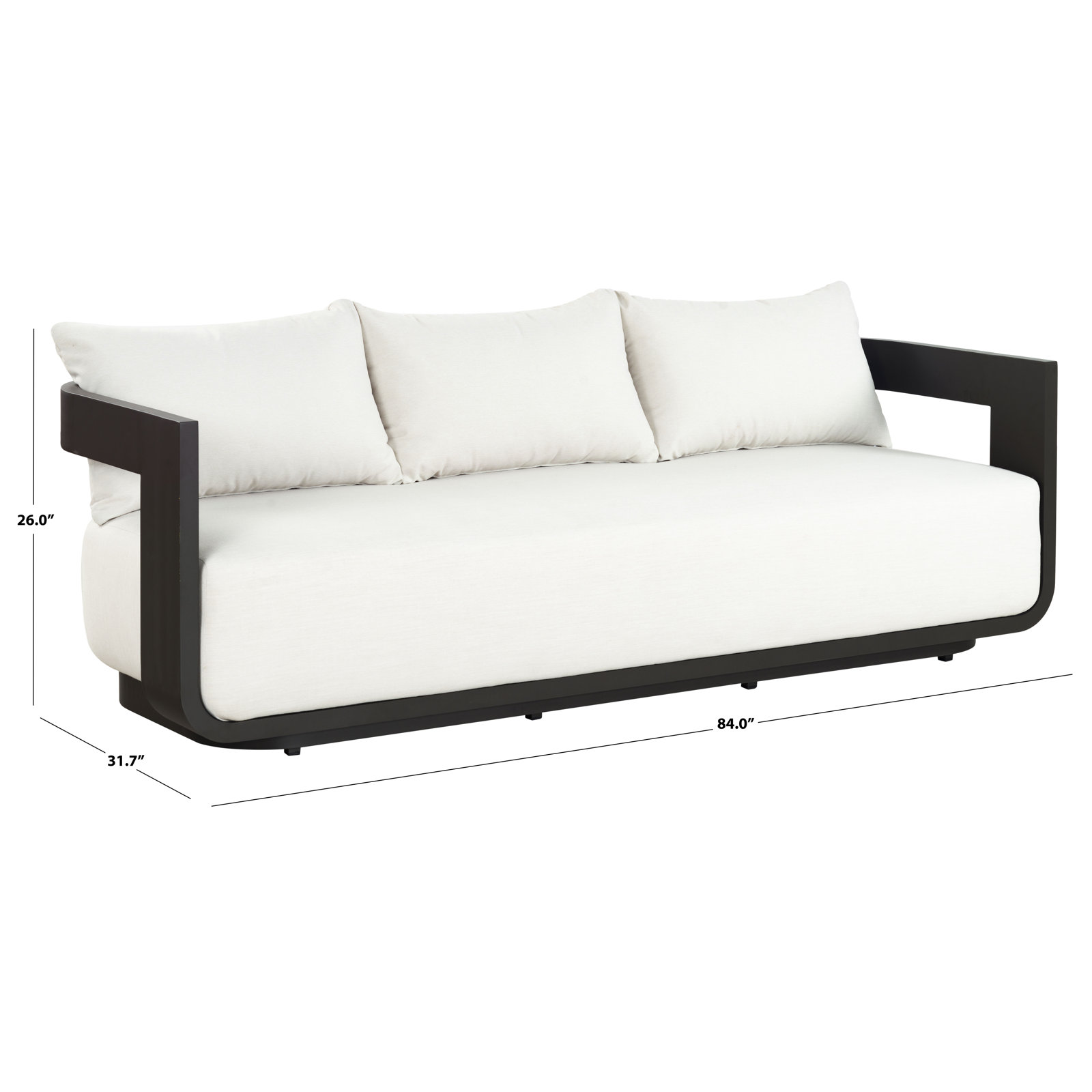 Johnny Aluminum Patio Sofa