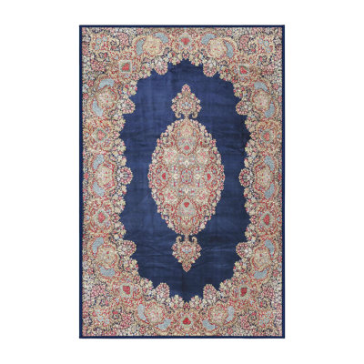 Tapis bleu/rouge traditionnel Dellbrook