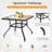 Agurne Square Wood Metal Outdoor Dining Table , 35.5'' in. W 35.5'' in. D
