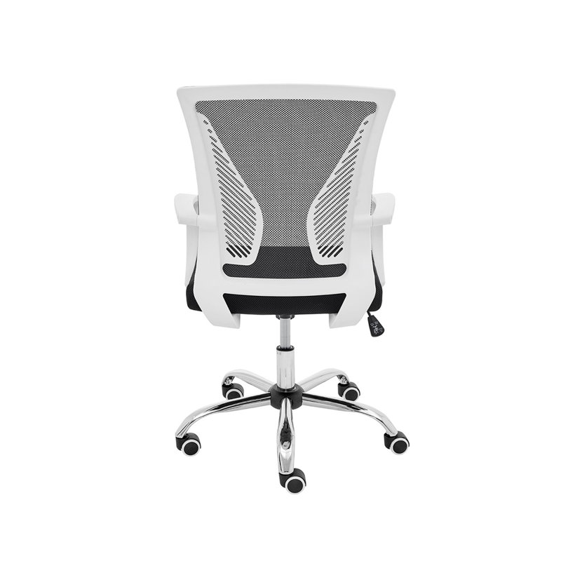 Chaise de travail en filet Mashea, Blanc, Noir