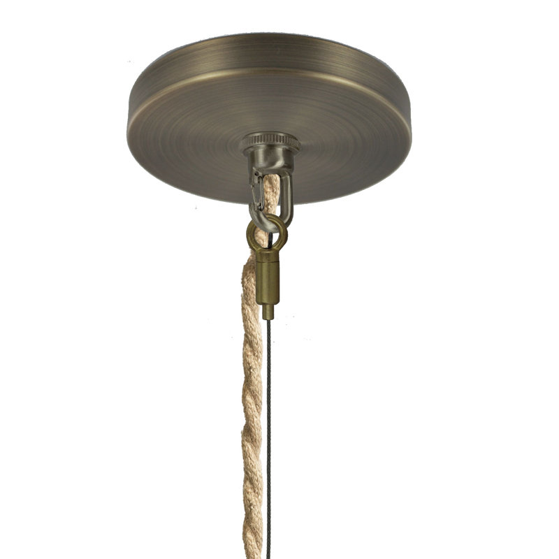 Luminaire suspendu géométrique unique à 1 lumière Bubble, DEL, Bronze