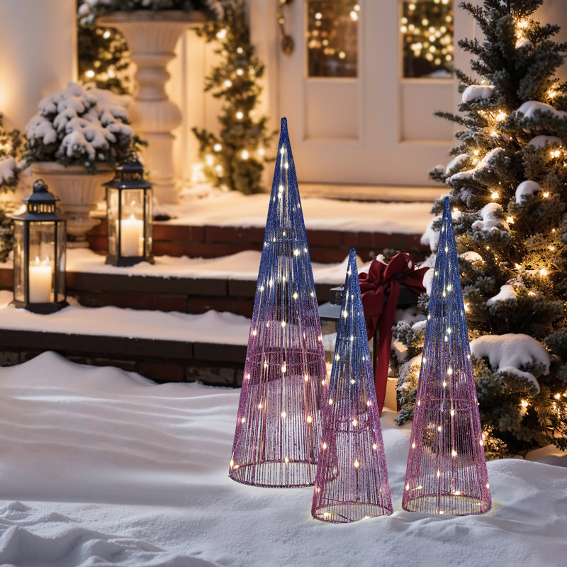 Multi-Color Lighted Trees Indoor and Outdoor Holiday Decoration