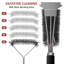 Brosse à barbecue 18 po en acier inoxydable avec poignée antidérapante, conception peu encombrante pour les grilles au gaz, au charbon, en porcelaine et en fonte