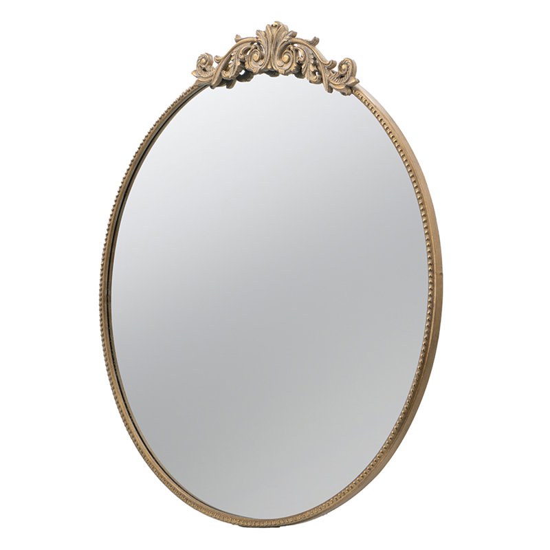 Miroir rond 36 "x 39", Doré, 38,5 po x 36 po