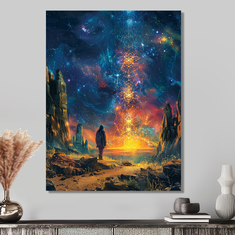 «Great Mystery Ocean Wanderer», impression d'art mural paysages de l'espace, Métal métal, H 40 po x l 30 po x P 1,5 po